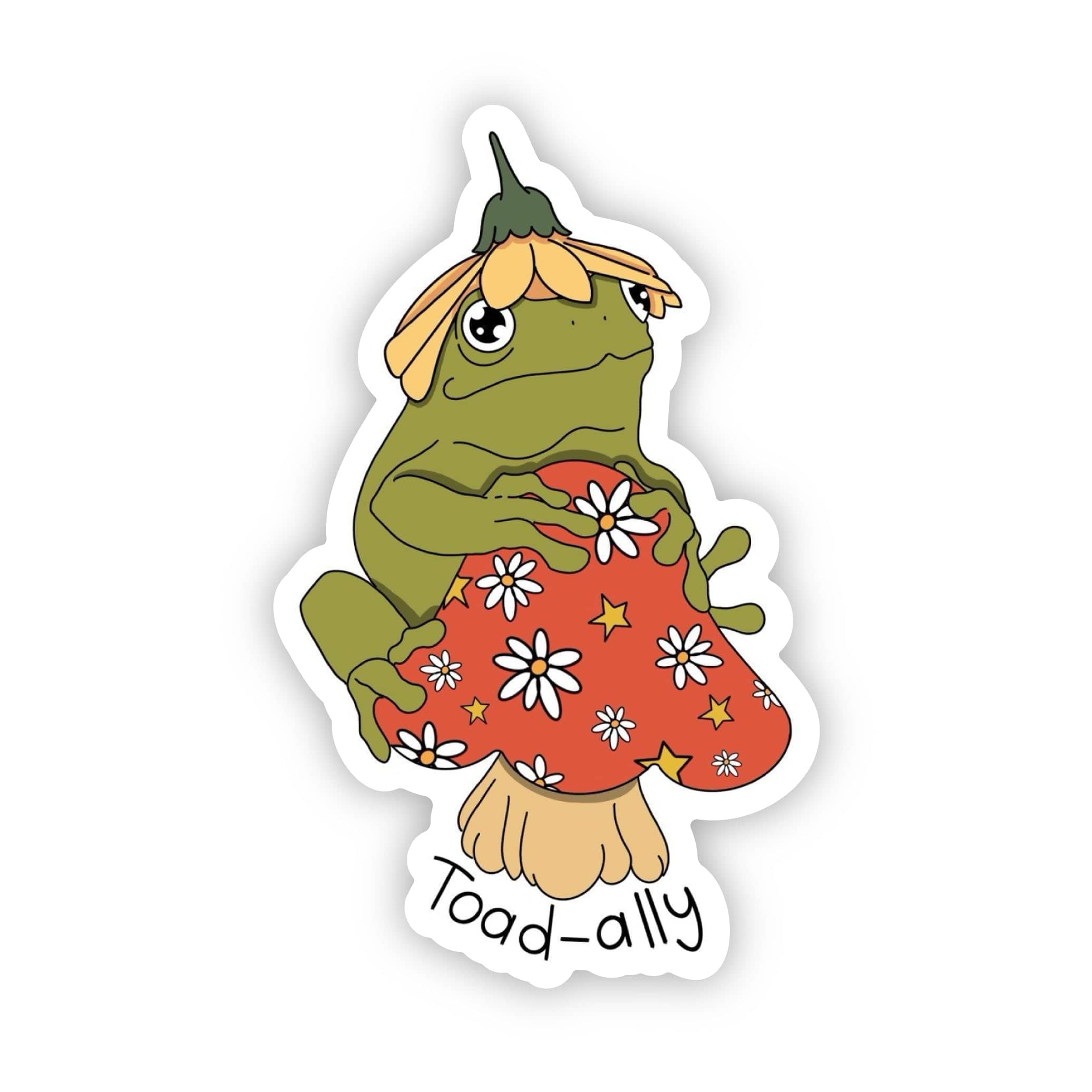  Toad-ally Toad on Mushroom Sticker、mySite、elrpsem3k