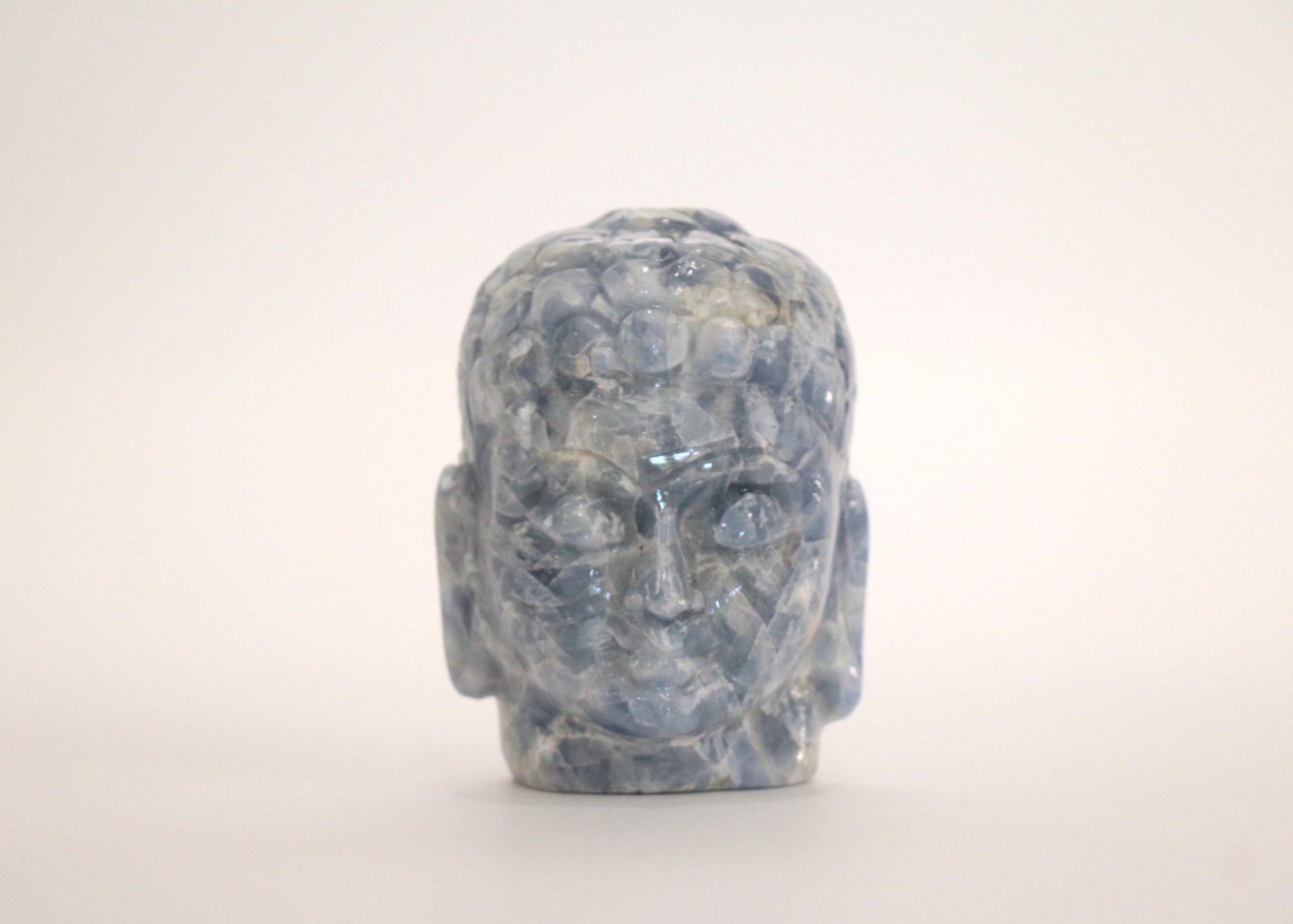 Buddha Head - Blue Calcite (Small, 9cm)、mySite、topwebapps