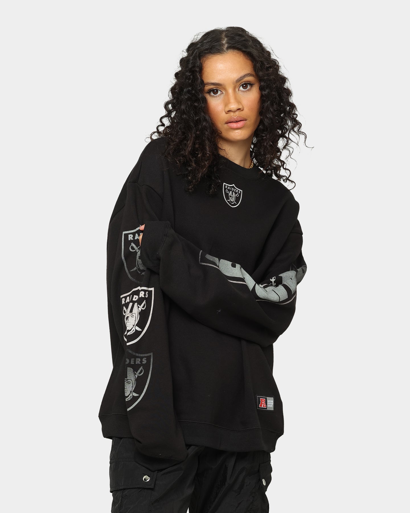 Majestic Athletic Las Vegas Raiders Graphic Fade Crewneck Faded Black、mySite、zt4zffjzw