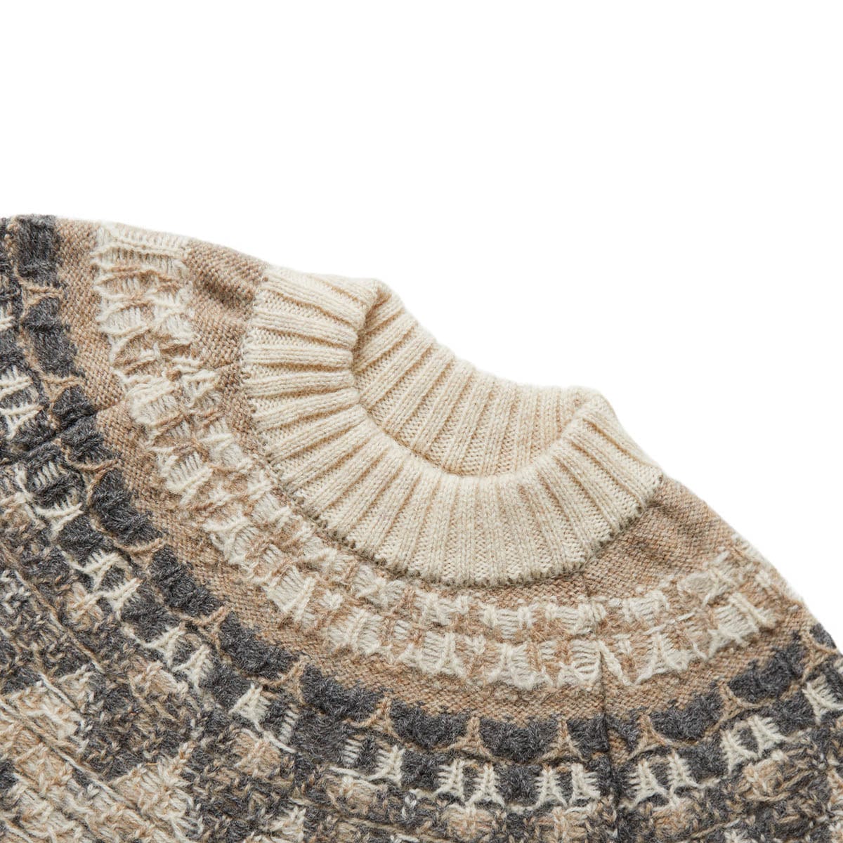 5G WOOL NORDIC SMILIE PATCH RAGLAN SWEATER、mySite、zt4zffjzw