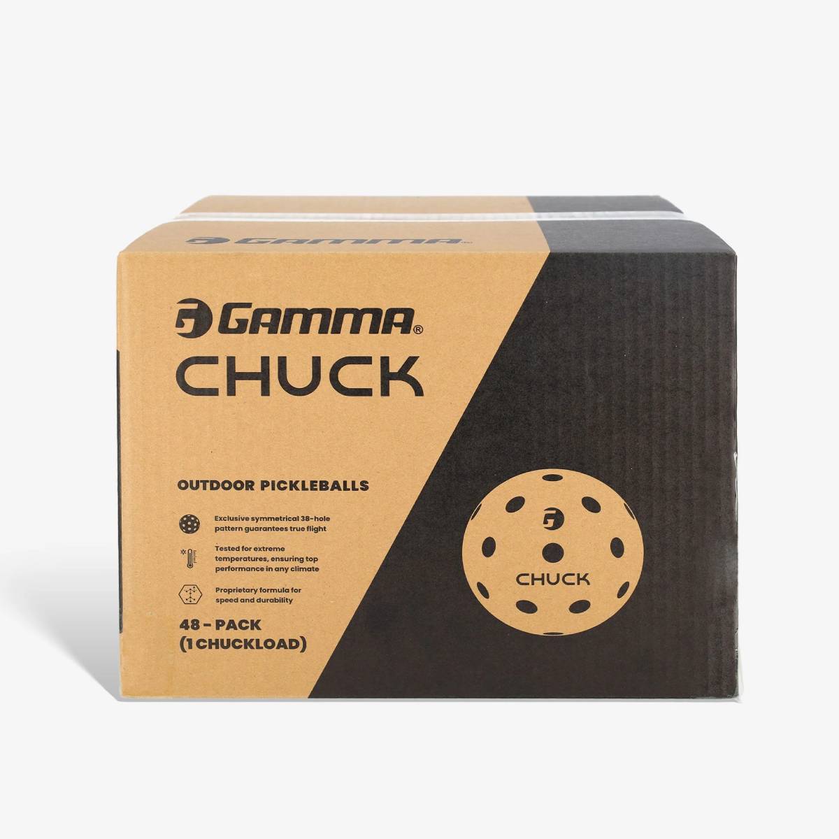 Gamma Chuck Outdoor Pickleball Yellow - 48 pack