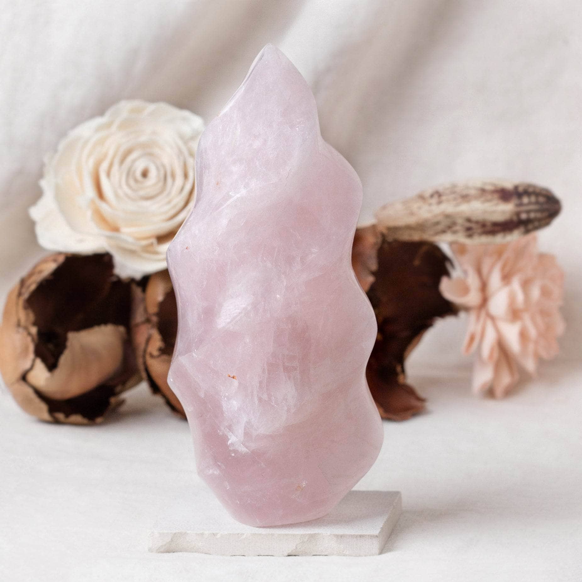 Rose Quartz Flame Crystals - 1 of a Kind、mySite、hinf8tx79