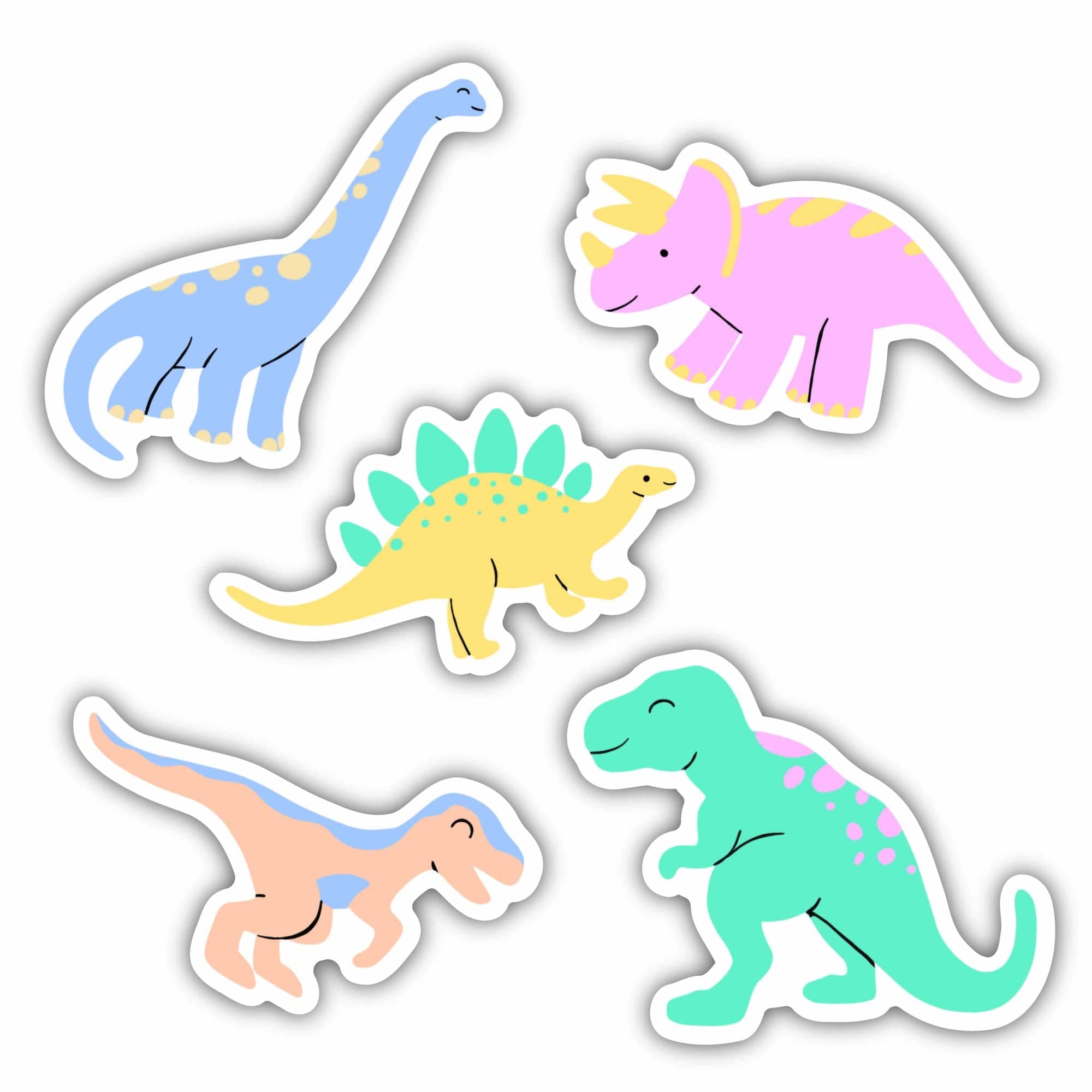  Cute Dinosaur Stickers 5 Pack、mySite、elrpsem3k