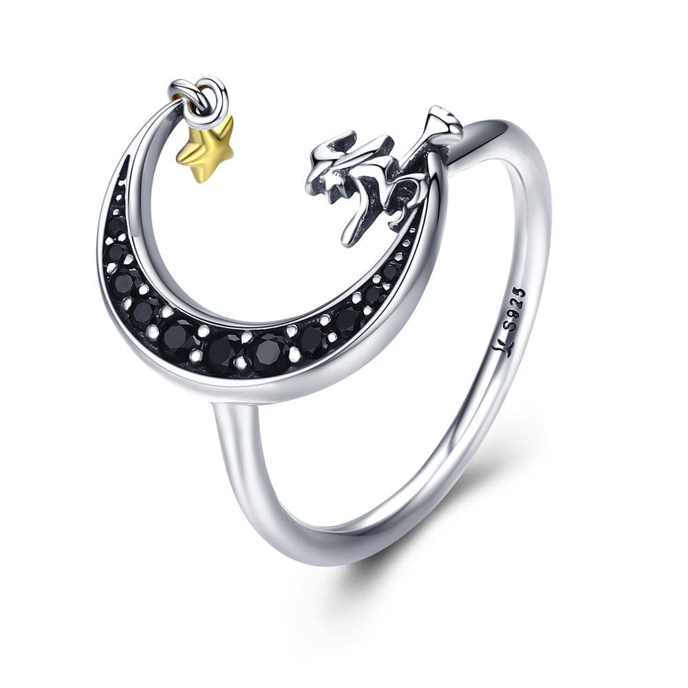Witch in Moon Sterling Silver Ring and Earrings、mySite、g9winljtr