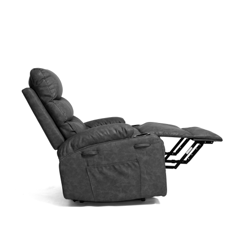 21"seat width,large size Electric Power Lift Recliner Chair Sofa for Elderly, 8 point vibration Massage and lumber heat, Remote Control, Side Pockets and Cup Holders, cozy fabric, overstuffed arm pu、、casual