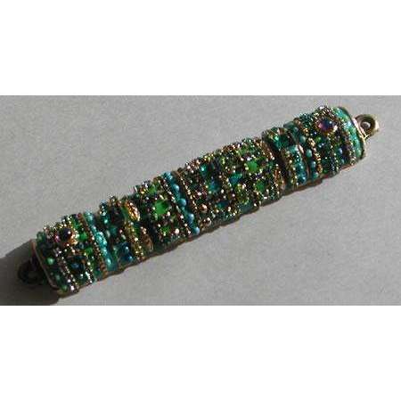 Michal Golan Green Swarovski Crystal Mezuzah、mySite、topwebapps