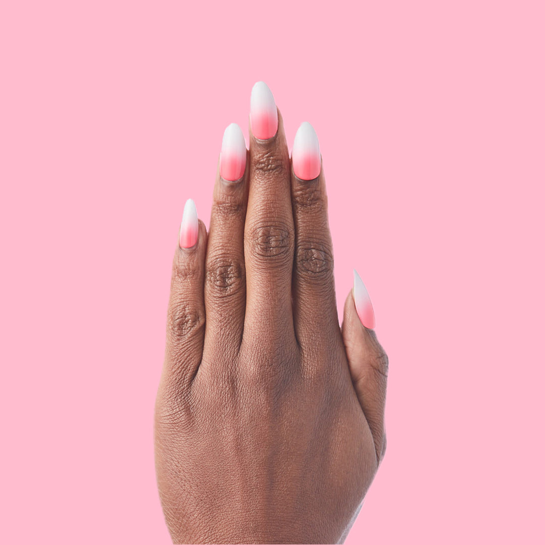 Hot Strawberry Gradient - Press-On | Long | Almond、mySite、solidvoid