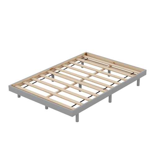 Modern Design Full Floating Platform Bed Frame for White Washed Color、、xpatfood