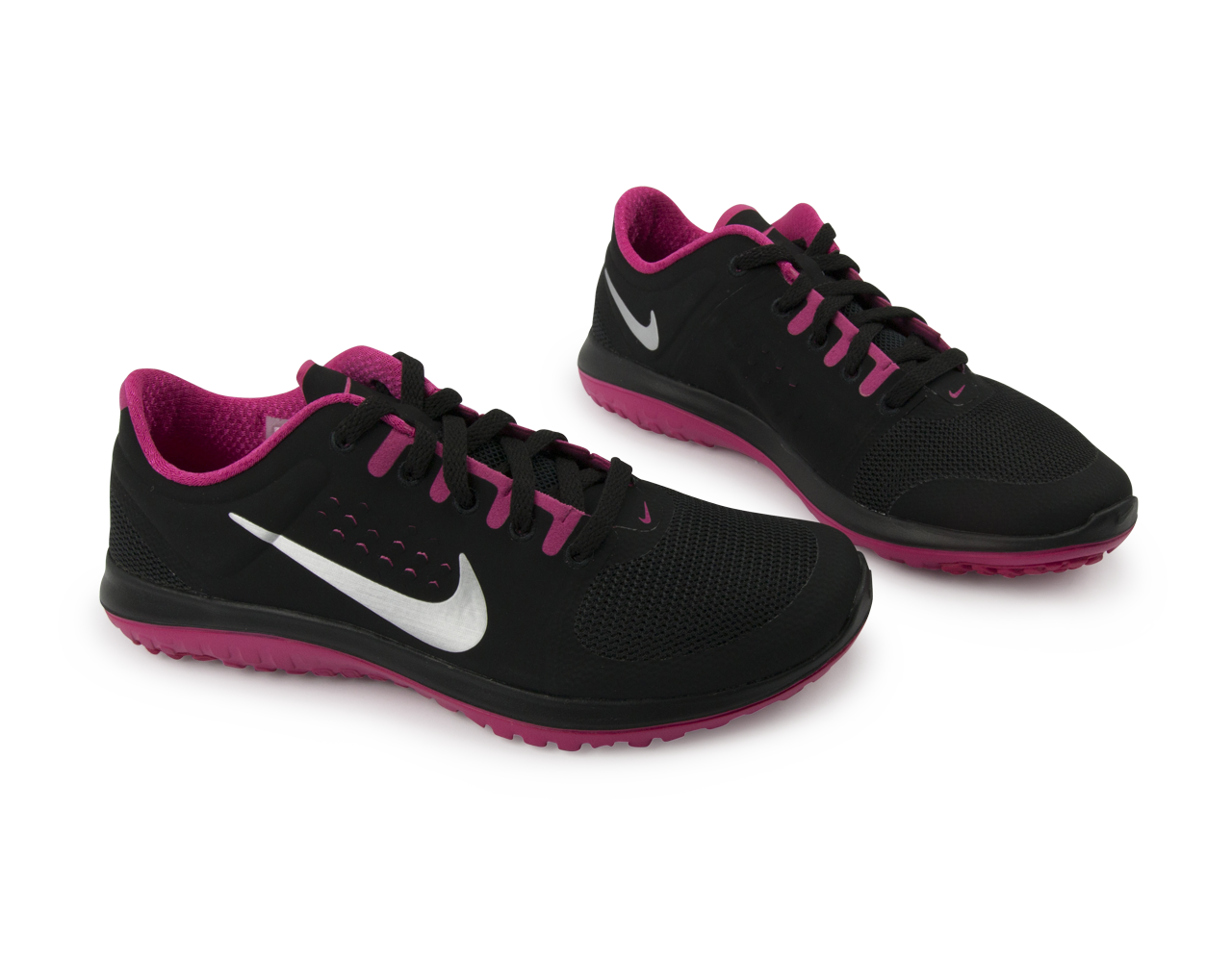 Nike Women's Nike FS Lite Running Shoes Black/Metallic Silver/Pink、mySite、bottomscart