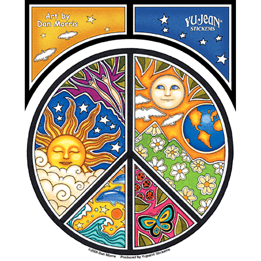  Beautiful Peace Sign Vinyl Sticker Decal、mySite、ghnorth