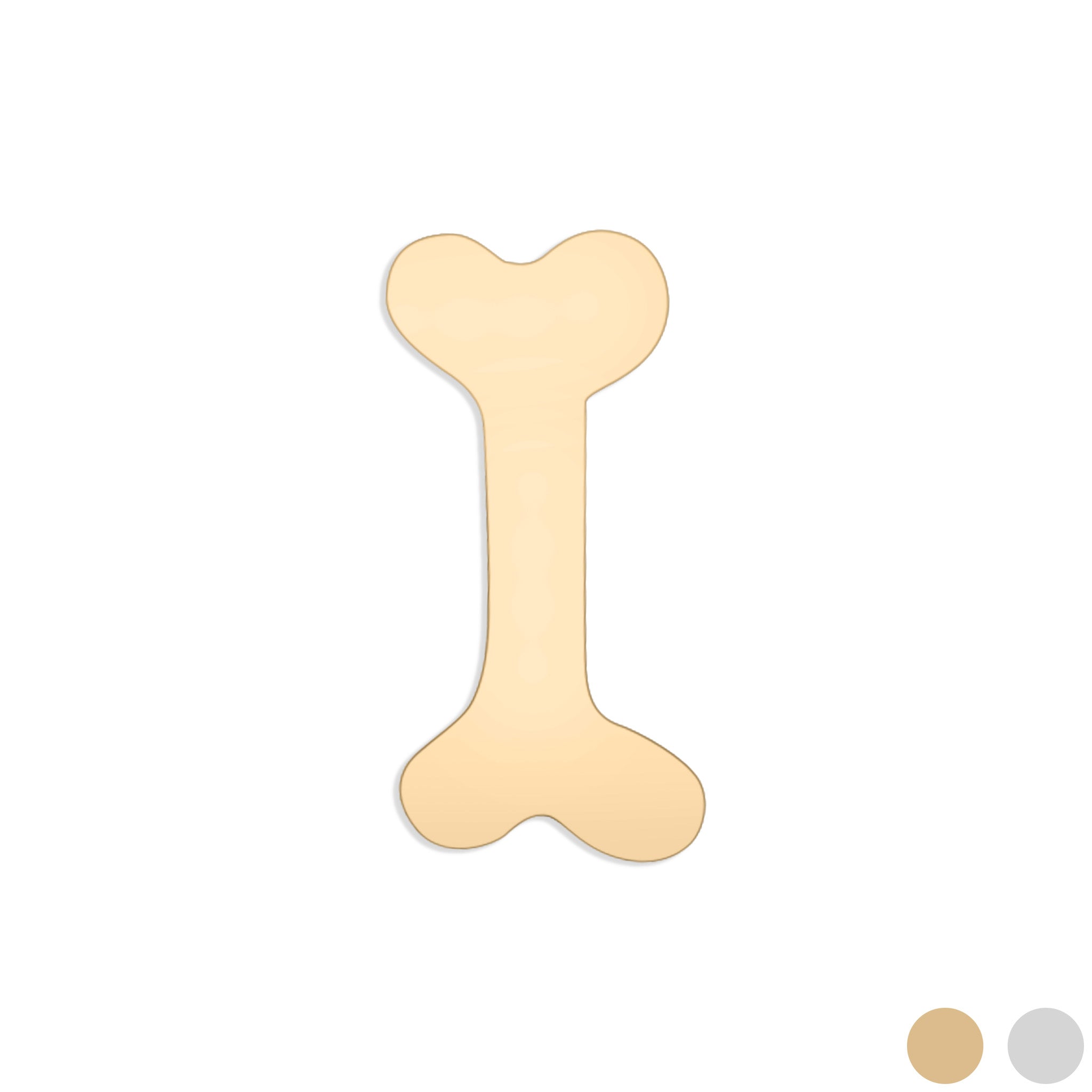 18K Gold PVD Stainless Steel Mini Dog Bone Charm / PDL0150、mySite、dreamappss