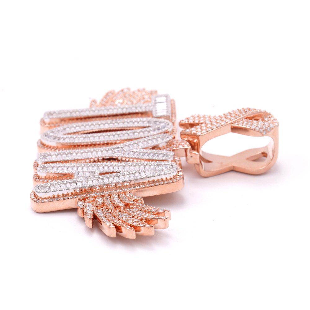 TOYA Custom Baguette Moissanite Pendant 14K Two Tone、mySite、hinf8tx79