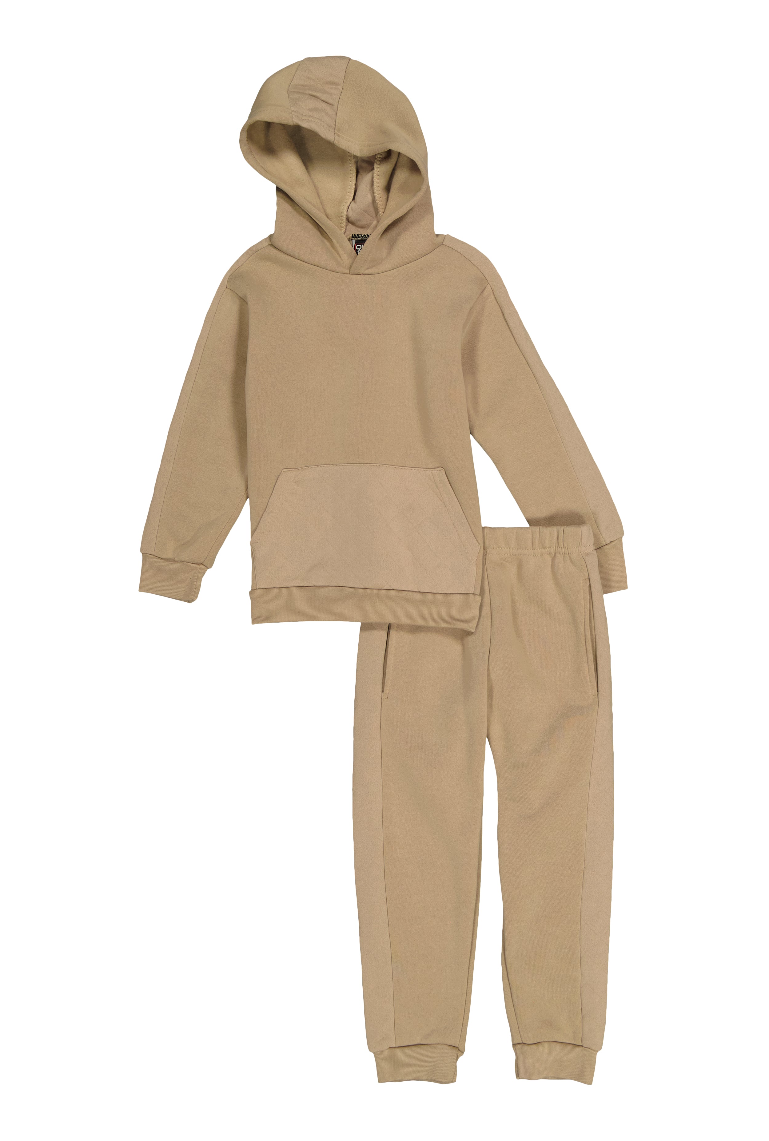 Little Boys Quilted Detail Hooded Sweatshirt and Joggers、mySite、camillekostekn