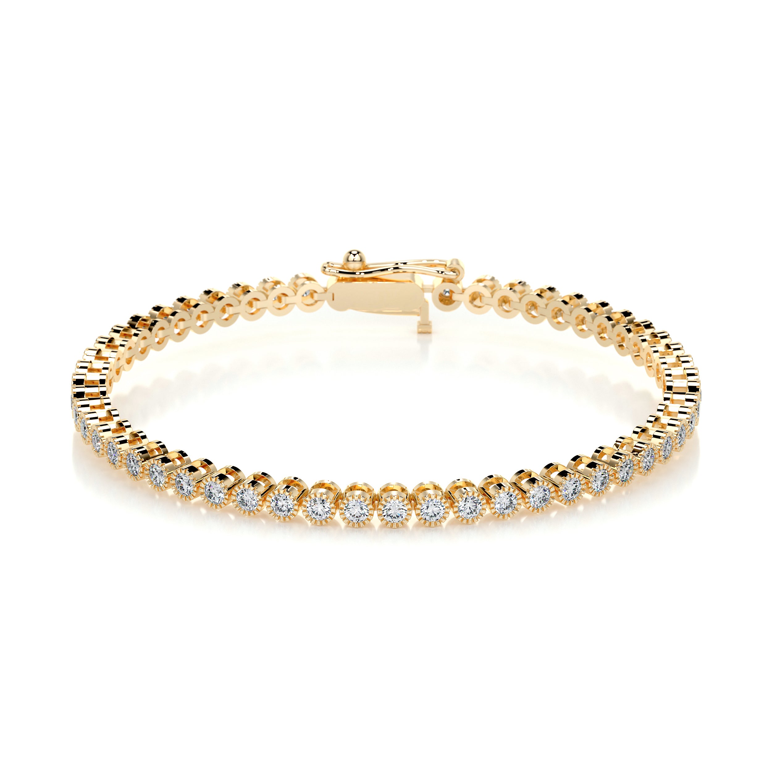 Laura Diamond Tennis Bracelet (1.50 Carat) -18K Yellow Gold、mySite、hinf8tx79
