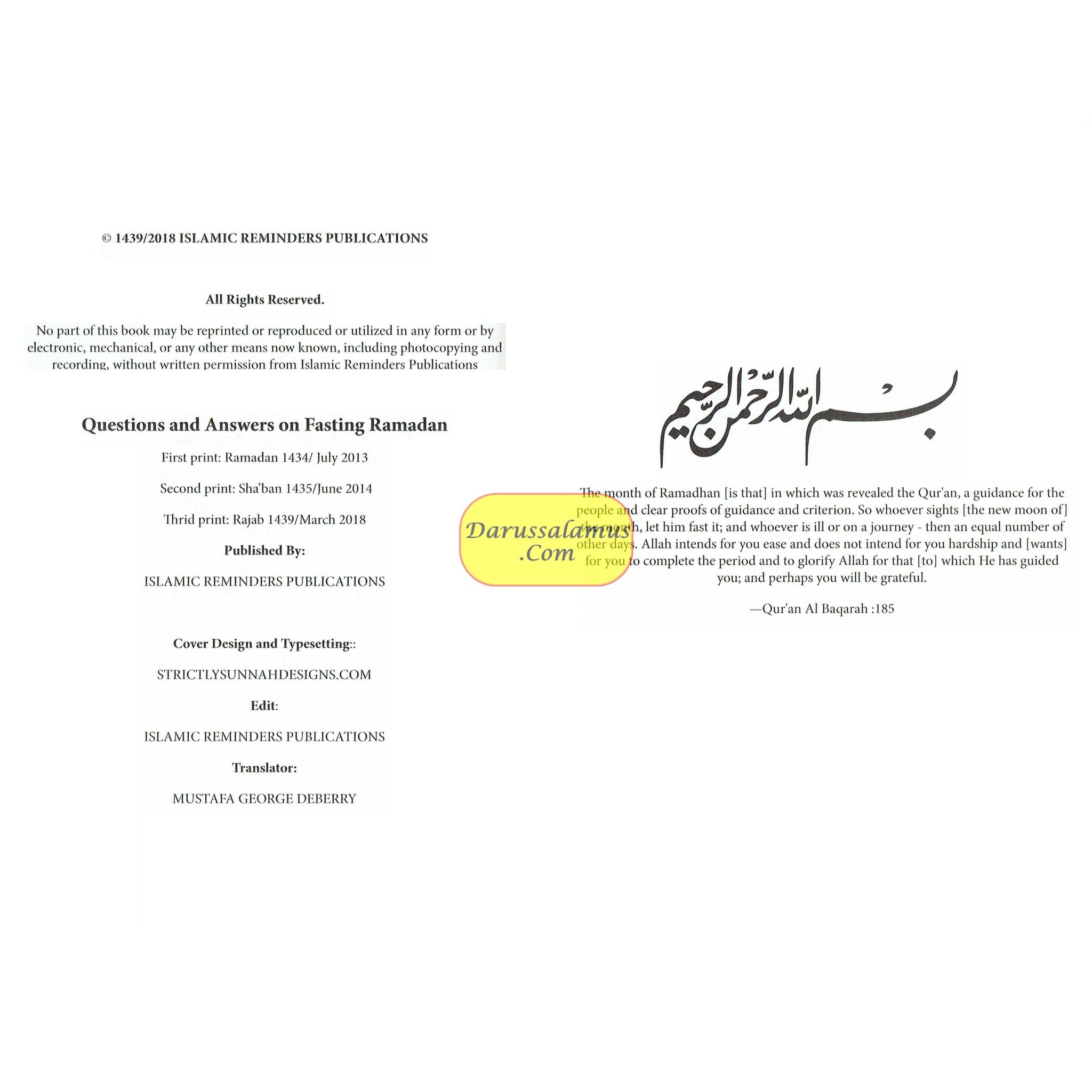 Questions and Answers on Fasting Ramadan By Shaykh Muqbil Bin Hadi Al-Waadii、mySite、topwebapps