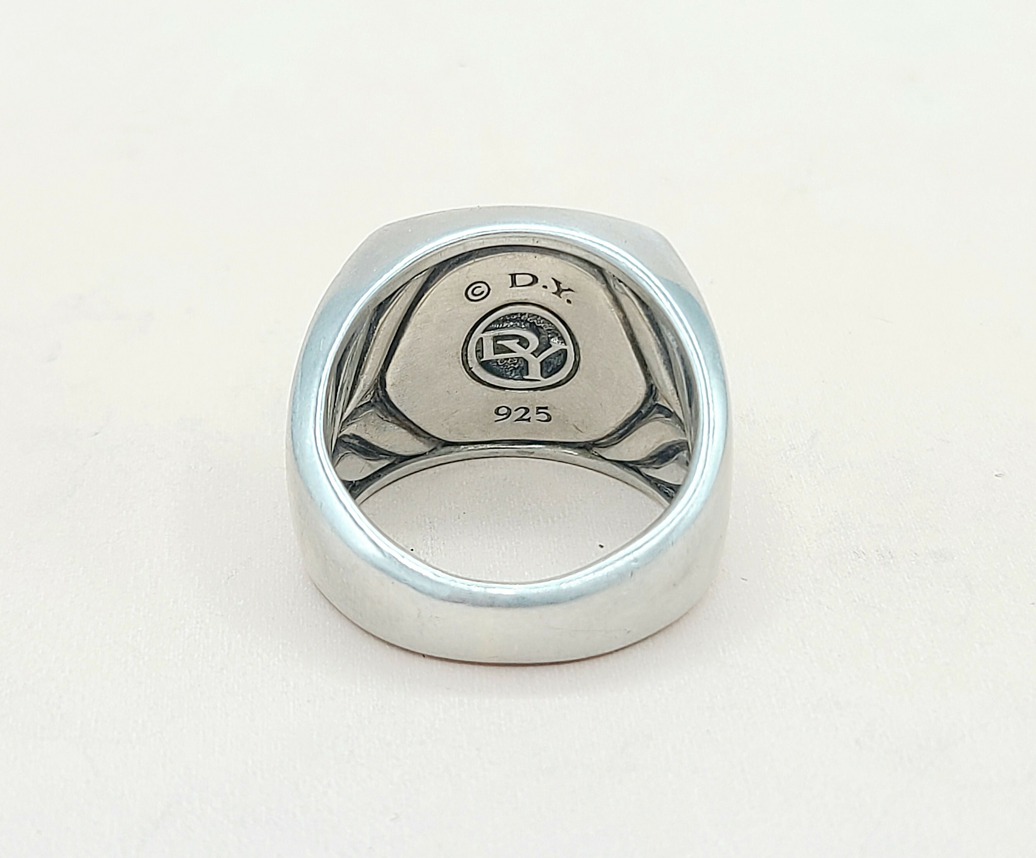 David Yurman Streamline Signet Ring Silver & Black Diamonds、mySite、hinf8tx79