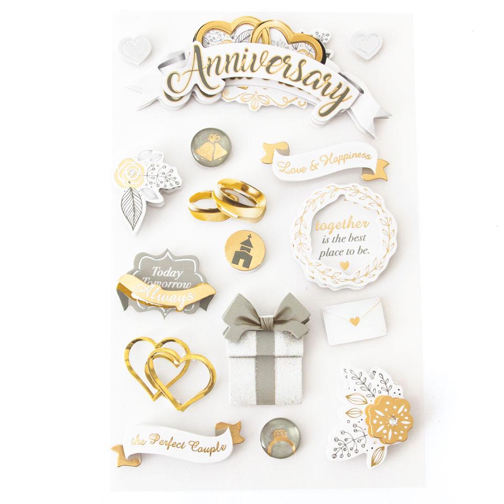  Scrapbook Stickers - 3D Our Anniversary、mySite、ghnorth