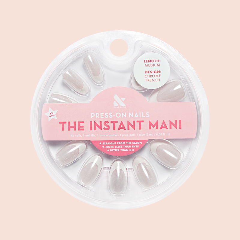 Chrome French - Press-On | Medium | Oval、mySite、solidvoid