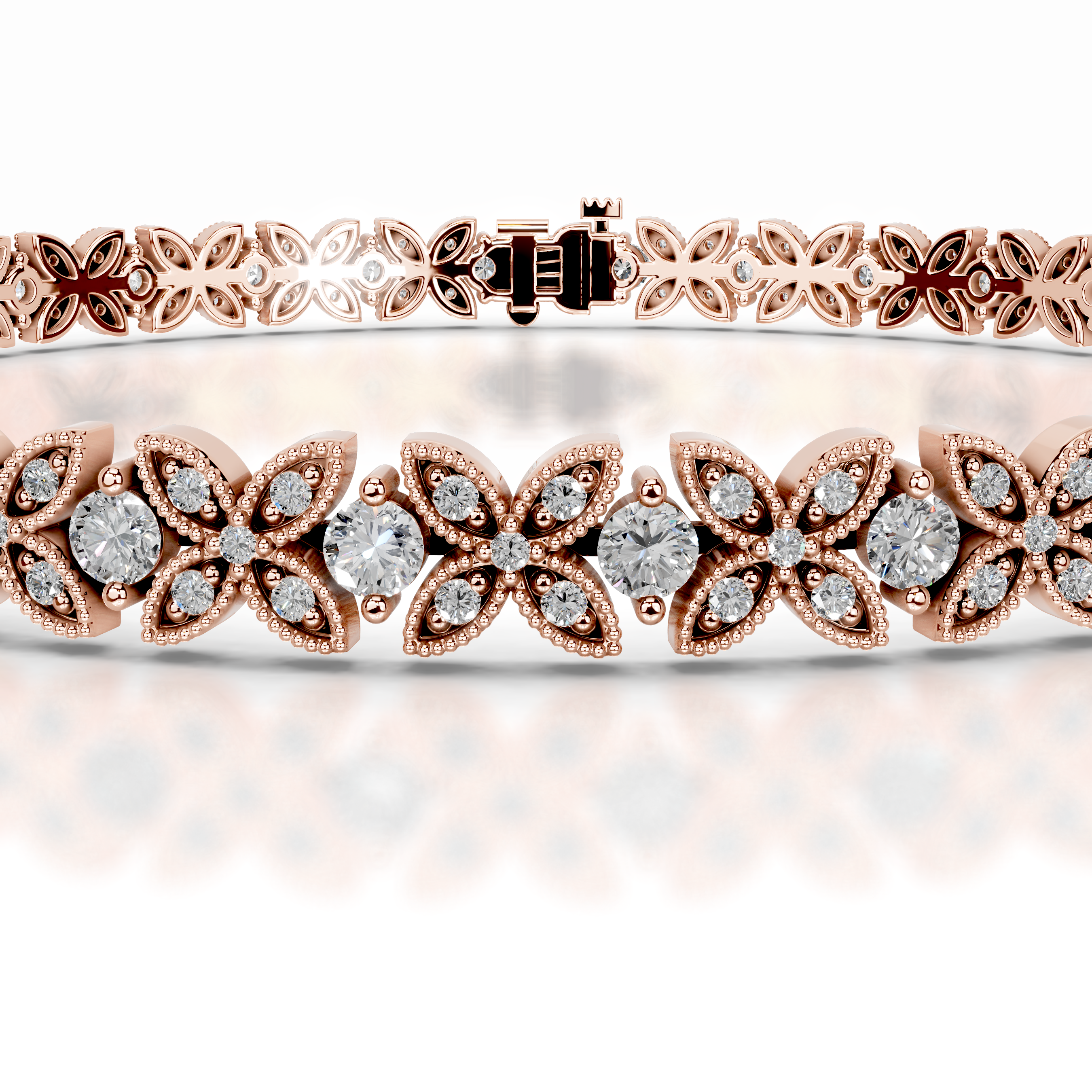 Kathleen Lab Grown Diamond Tennis Bracelet (2.5 Carat) -14K Rose Gold、mySite、hinf8tx79