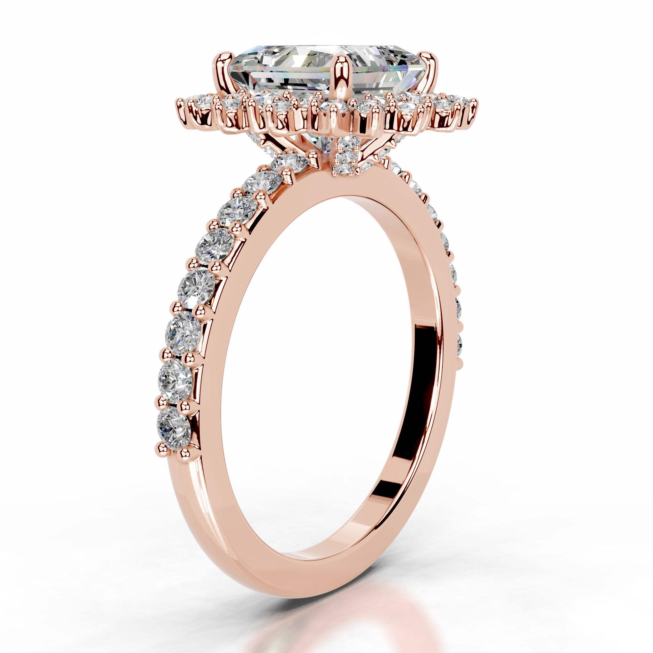 Gyda Moissanite & Diamond Ring - 14K Rose Gold、mySite、hinf8tx79