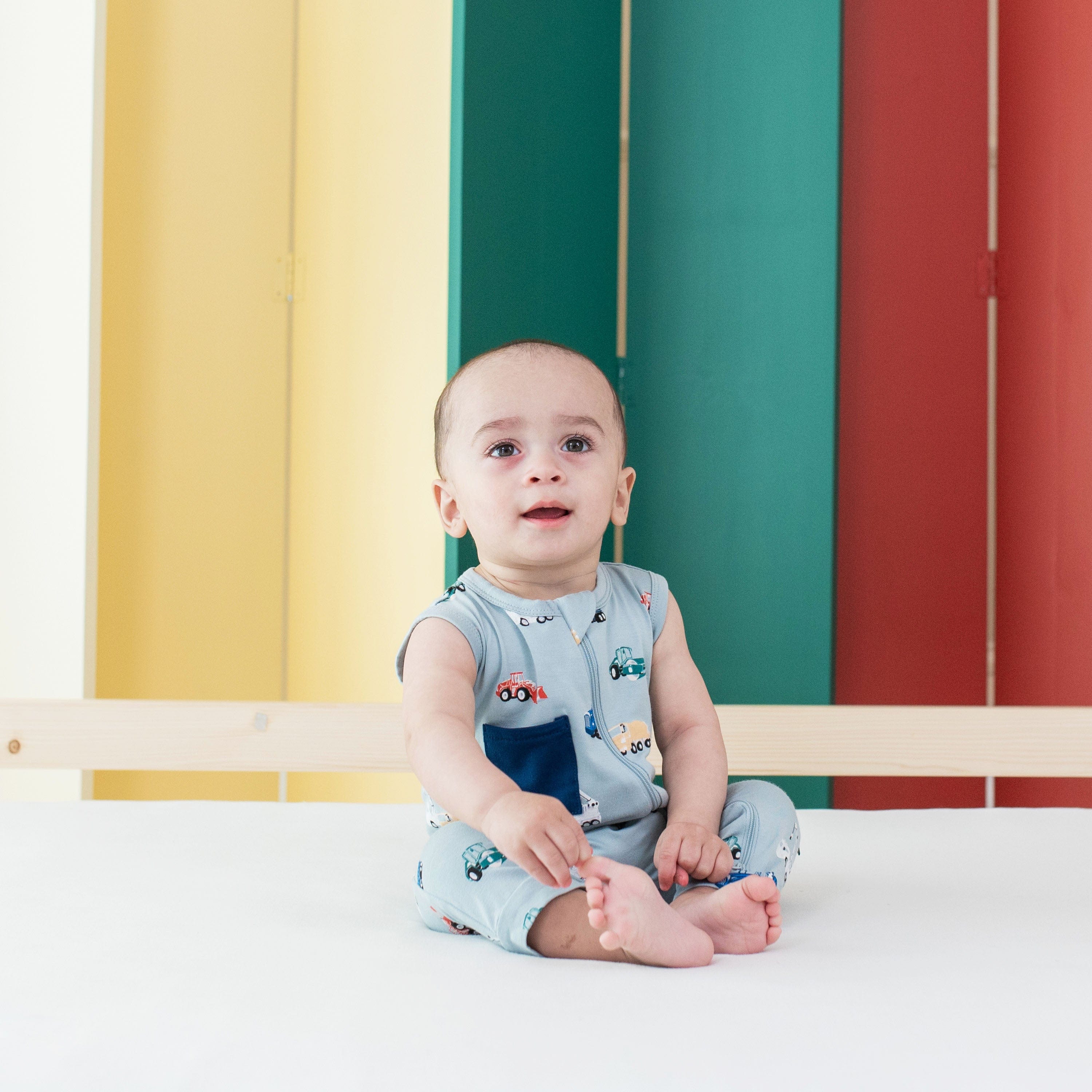  Zippered Sleeveless Romper in Construction、mySite、layawaytickets