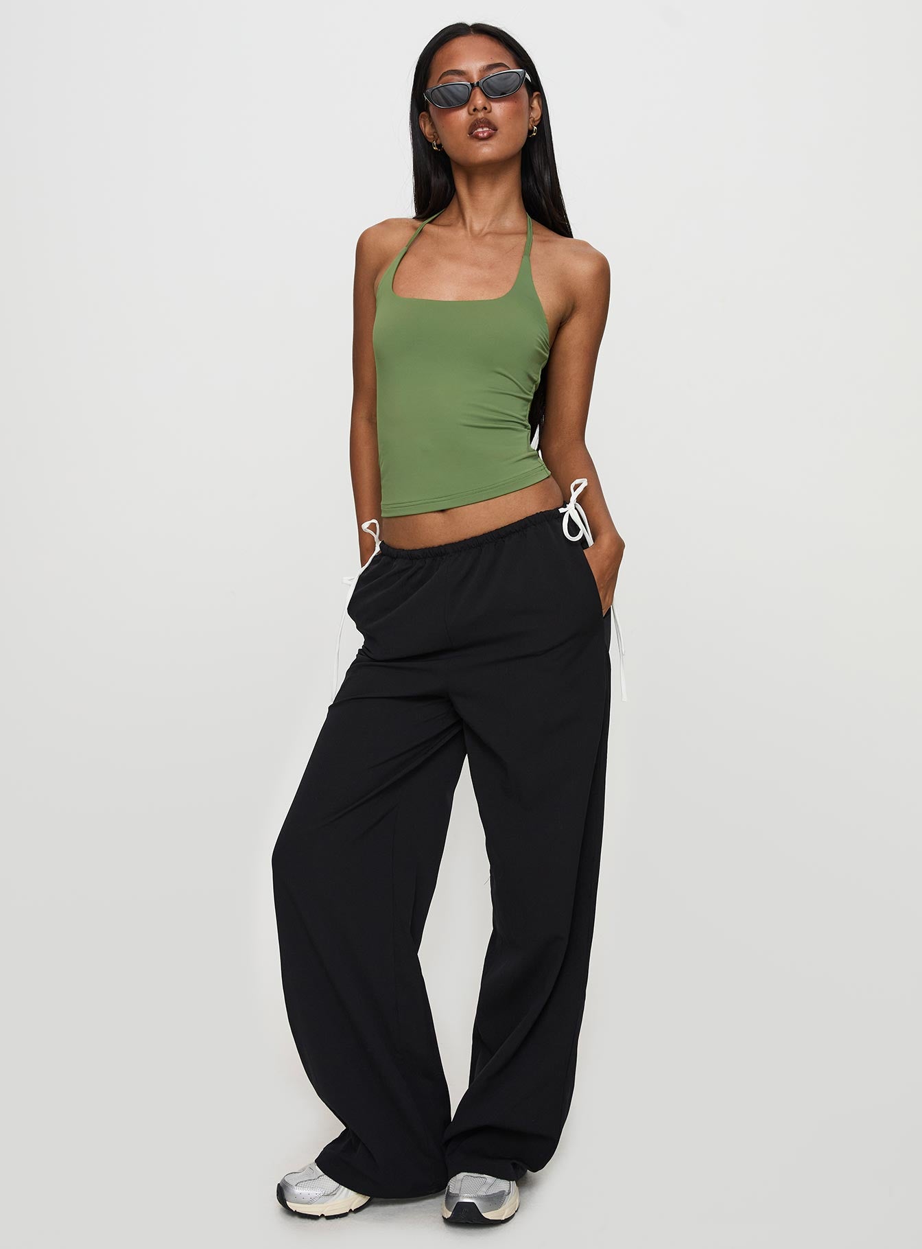 Sweet As Sugar Bow Pants Black / White、mySite、solidvoid