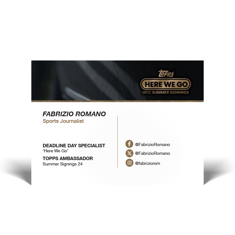 Topps UEFA Summer Signings 2024/25 - Fabrizio Romano、mySite、waistdrama