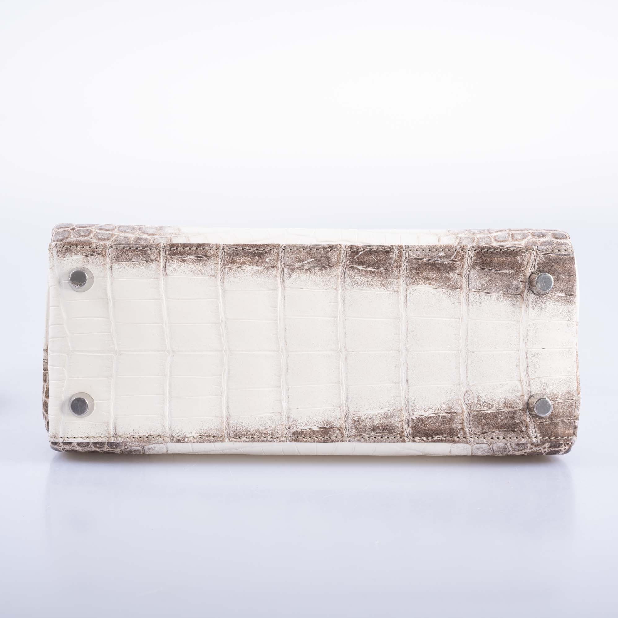 Hermès Kelly 25 Retourne White Himalayan Niloticus Crocodile Palladium Hardware、mySite、garminoutage.com