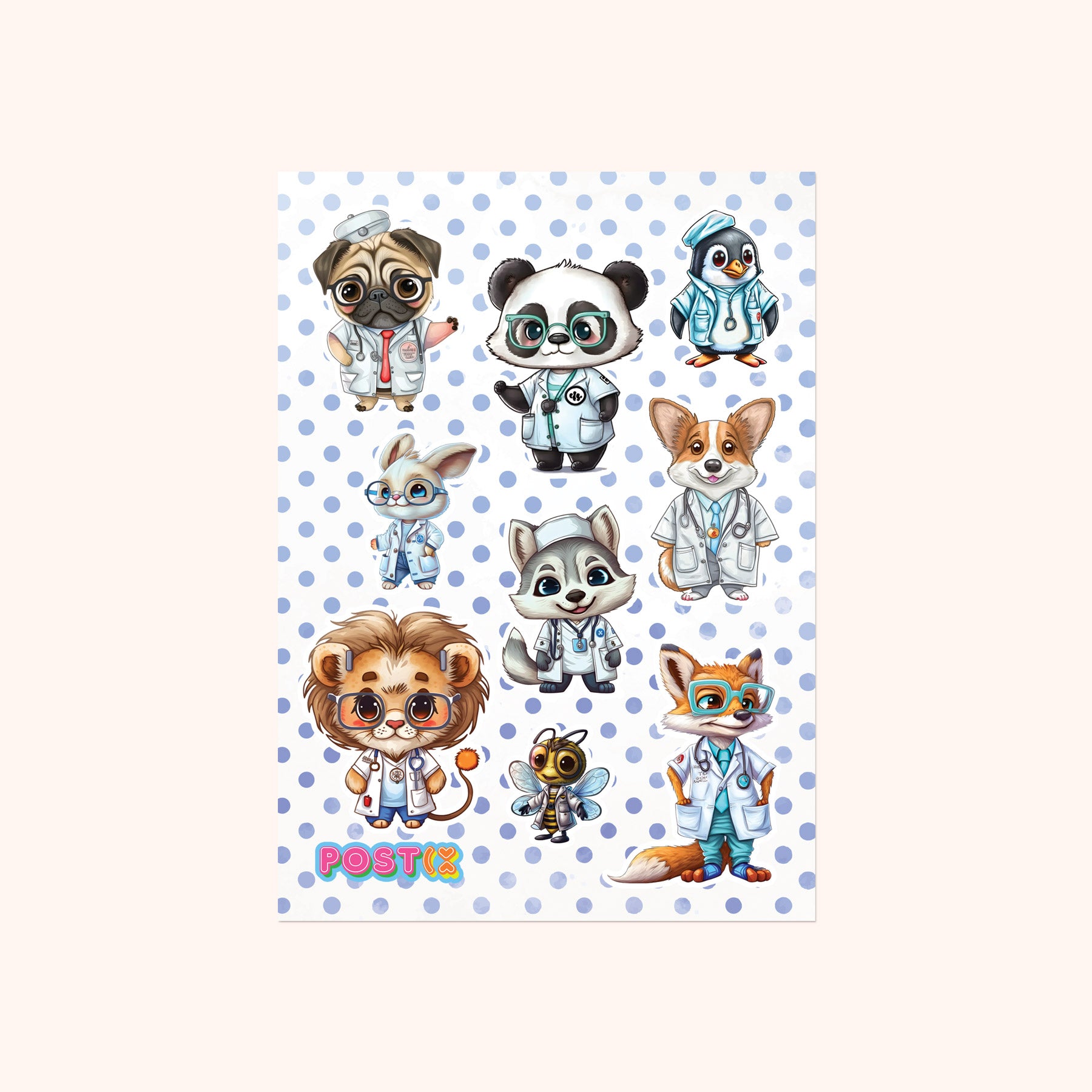  Diagnosis Pawsome A6 Sticker Sheet、mySite、ghnorth