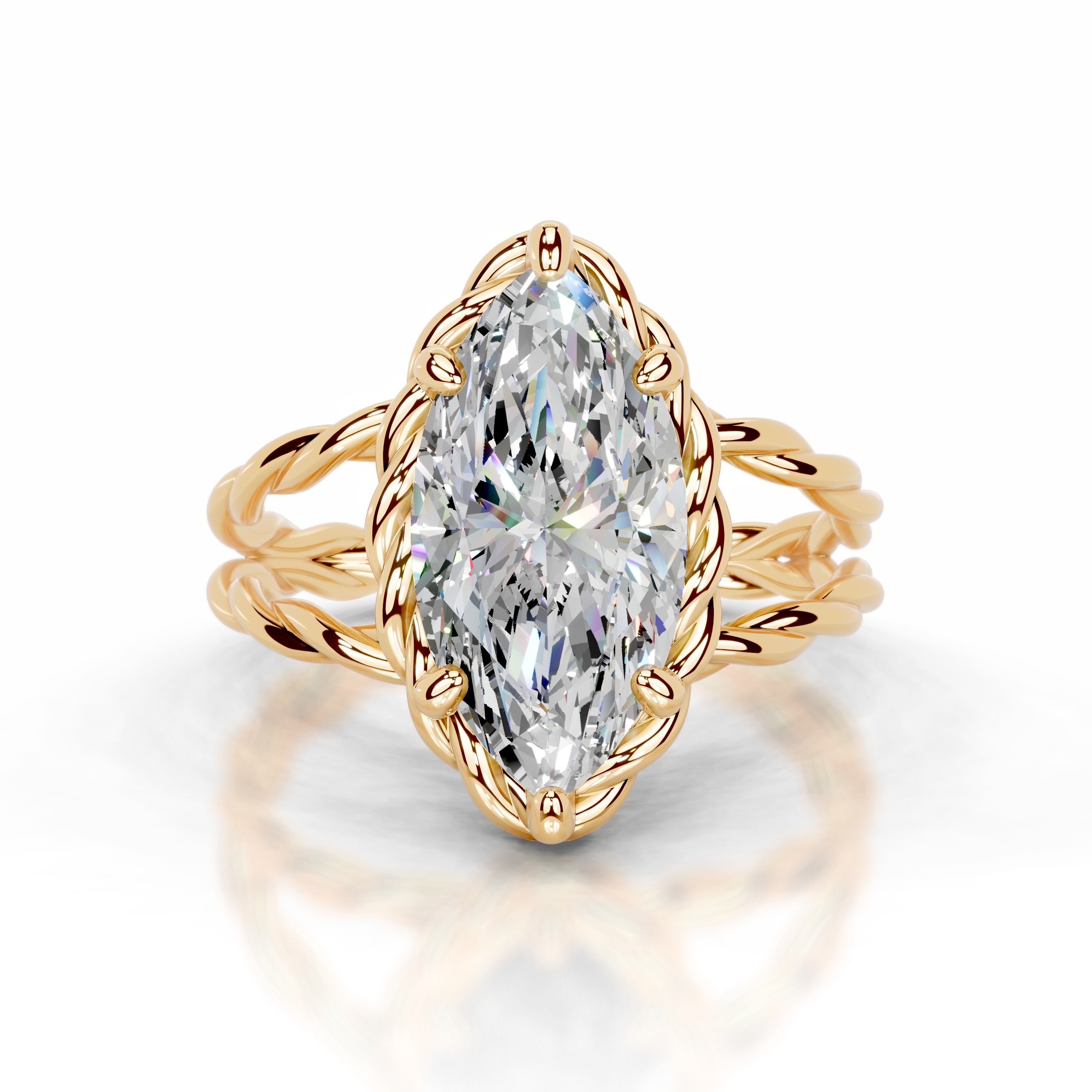 Yul Moissanite Ring - 18K Yellow Gold、mySite、hinf8tx79