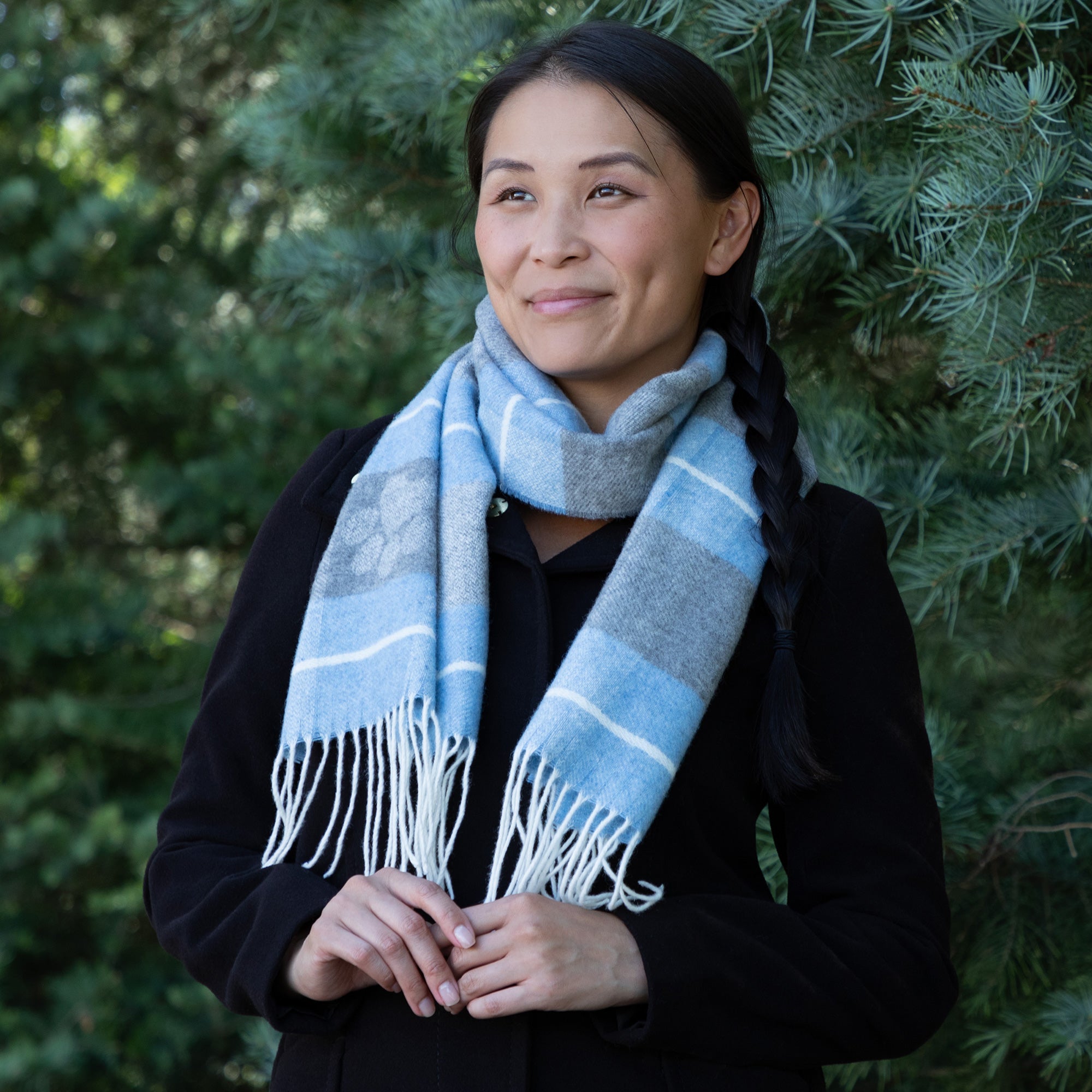 Ukrainian Merino Wool & Cashmere Paw Plaid Scarf、mySite、camillekostekn