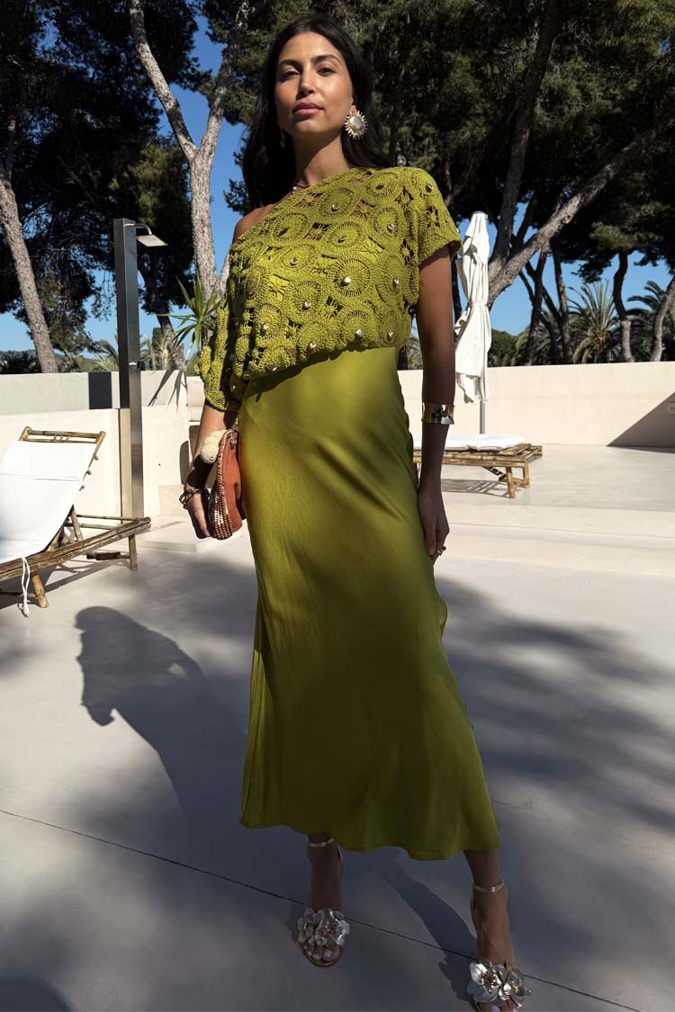 Green Shell Crochet Tilly Dress、mySite、solidvoid