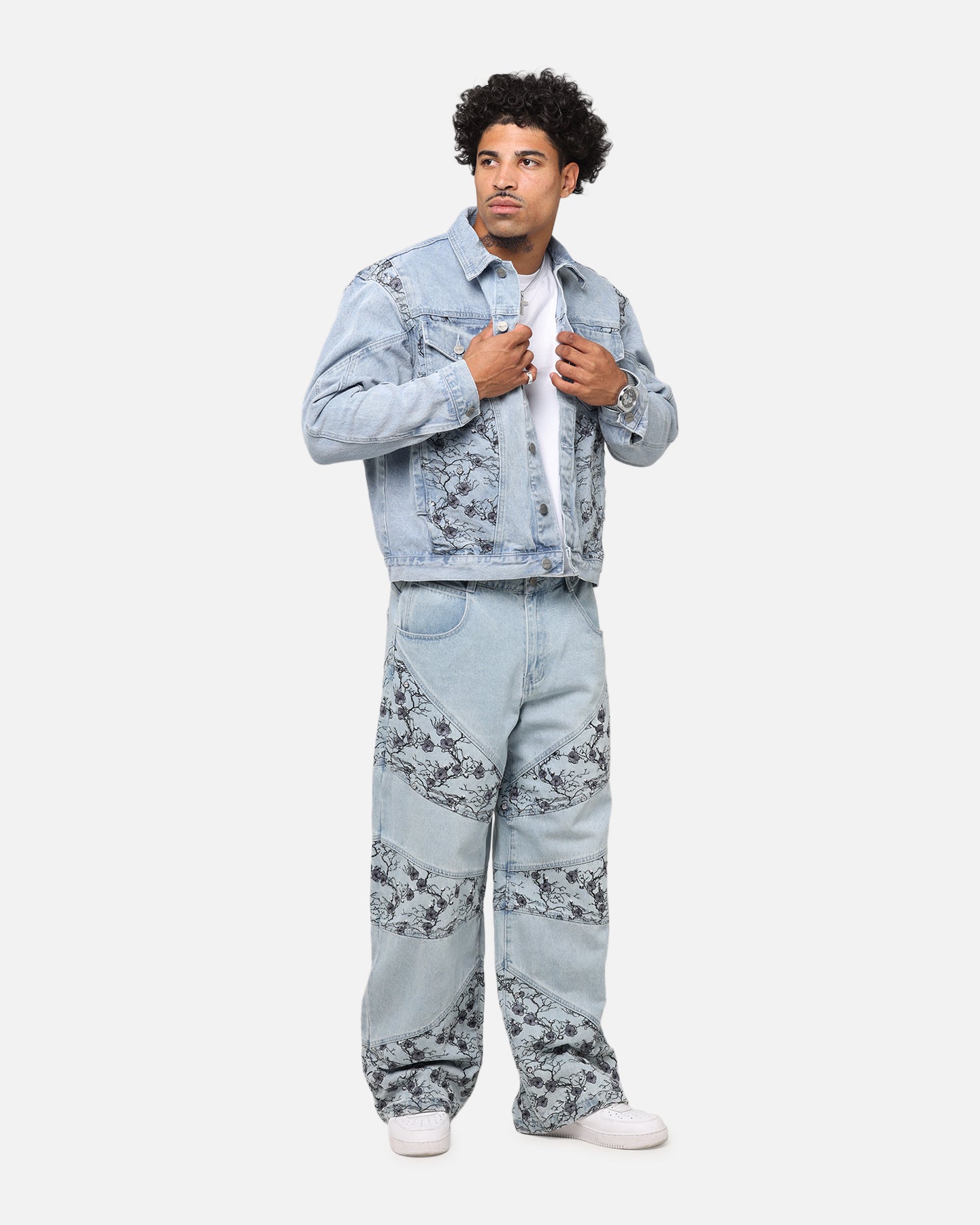 Saint Morta Poison Ivy Panel Denim Jacket Mid Blue、mySite、zt4zffjzw