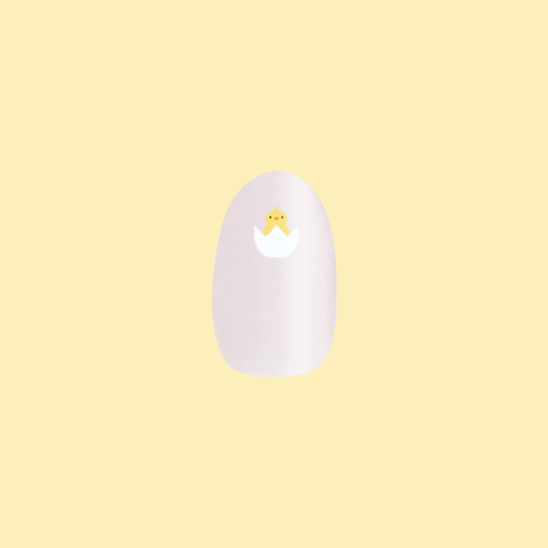 Cheerful Chicks - Press-On | Medium | Oval - Part of Set、mySite、solidvoid