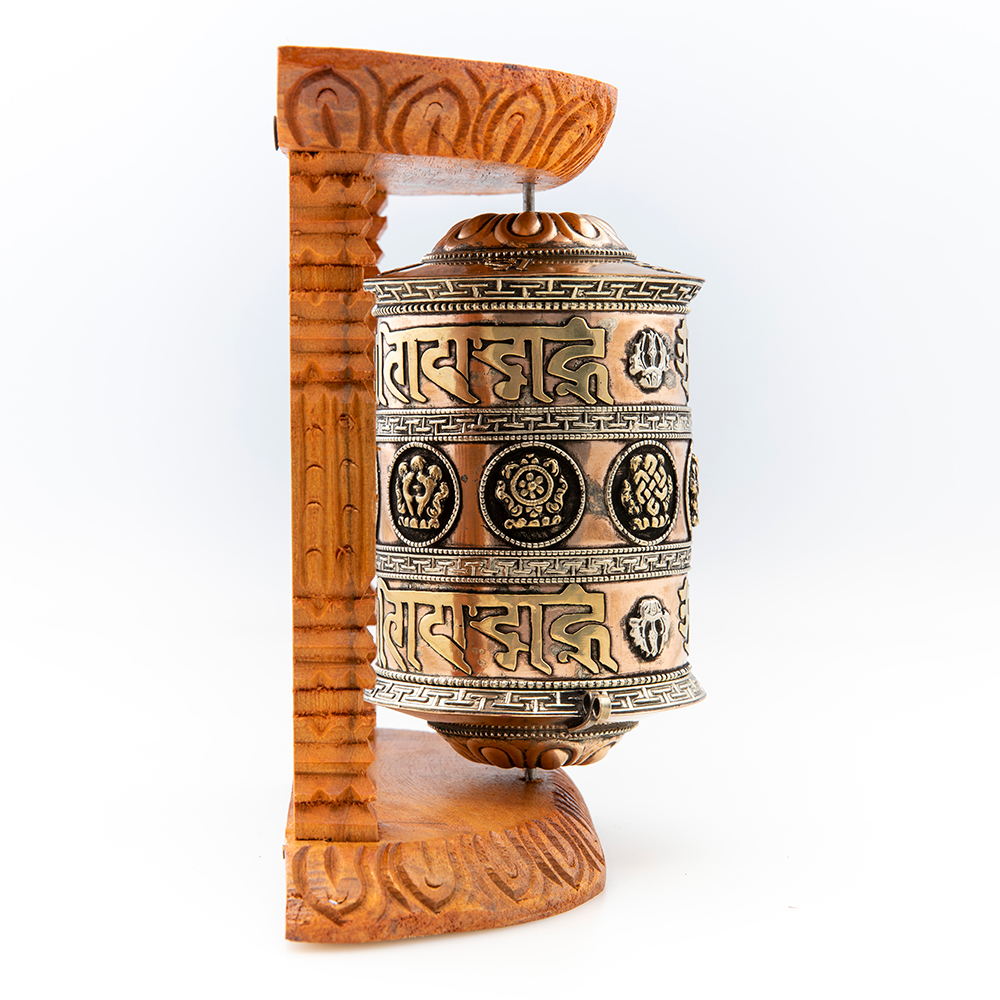 Prayer Wheel with Natural Wood Frame、mySite、topwebapps