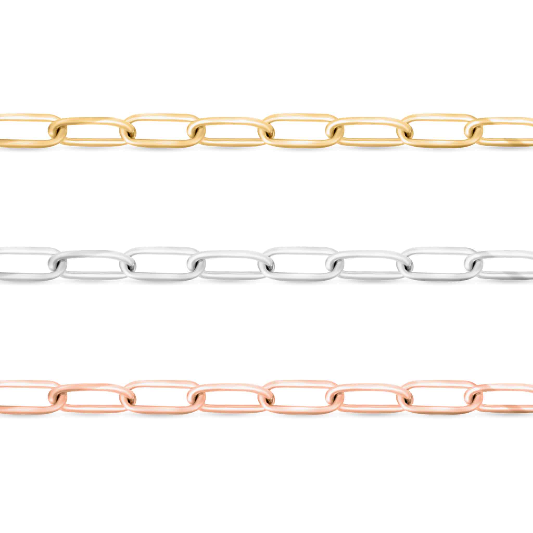 2.0 mm Fine Paperclip Chain 14K Solid Gold Permanent Jewelry Link - By the Inch / PMJ0014、mySite、dreamappss