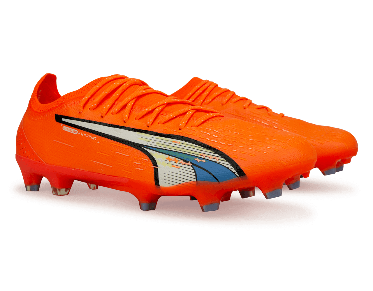 PUMA Men's Ultra Ultimate FG/AG Orange/Blue Glimmer、mySite、bottomscart