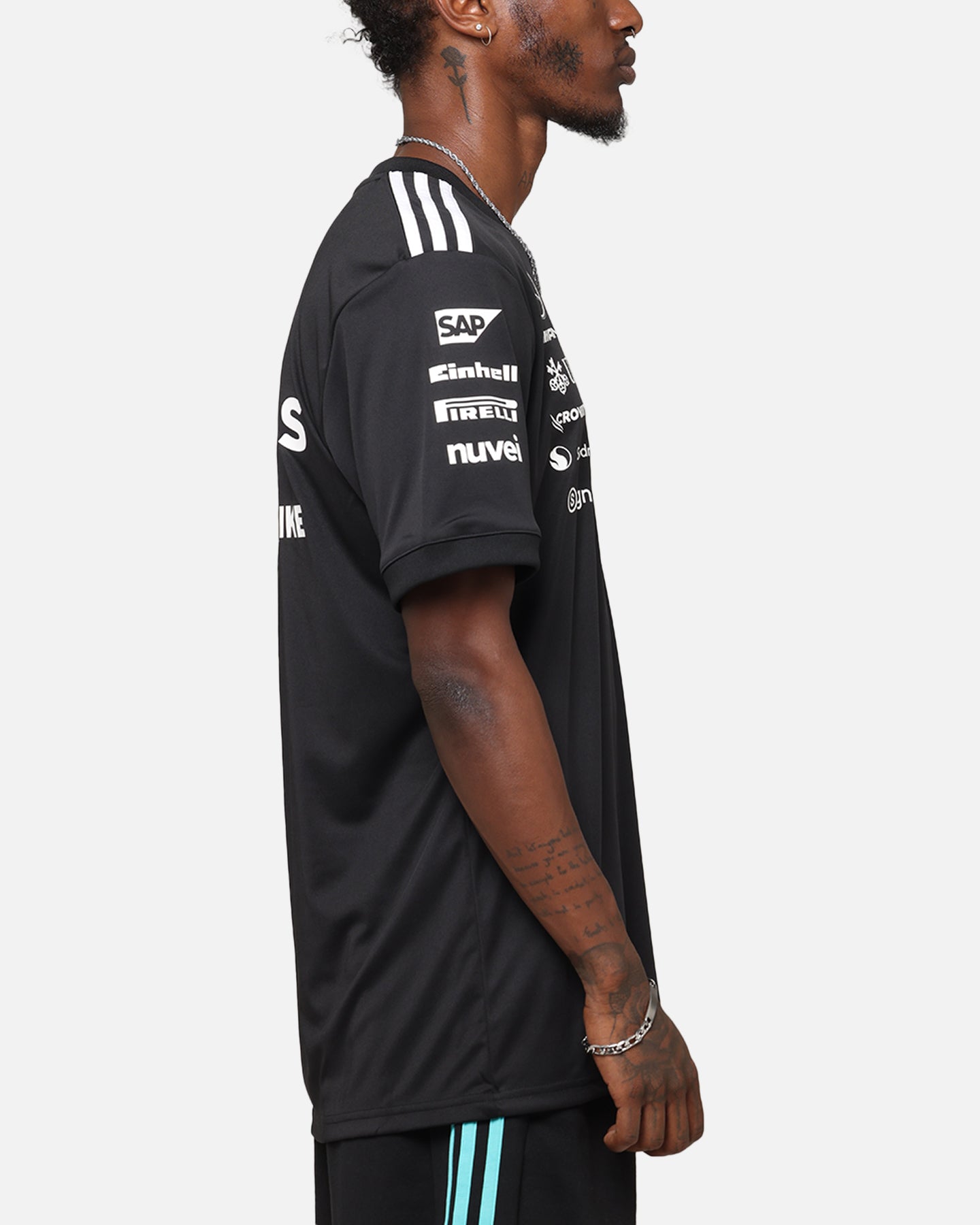 adidas x Mercedes-AMG PETRONAS Formula One F1 2025 Team Driver T-Shirt Black、mySite、zt4zffjzw