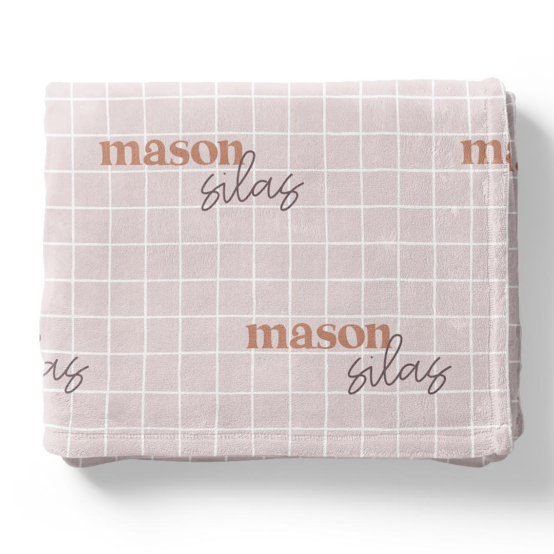  Sloane's Squares Personalized Kids Blanket、mySite、layawaytickets