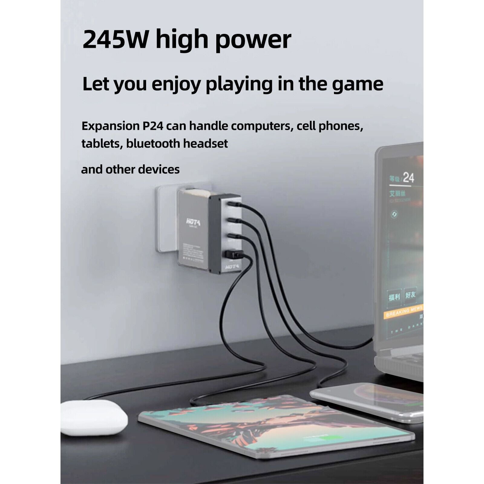  HOTA P24 PD 248W USB Type-C Charger w/ 3-6S XT60 Input- Grey、mySite、merchandisen