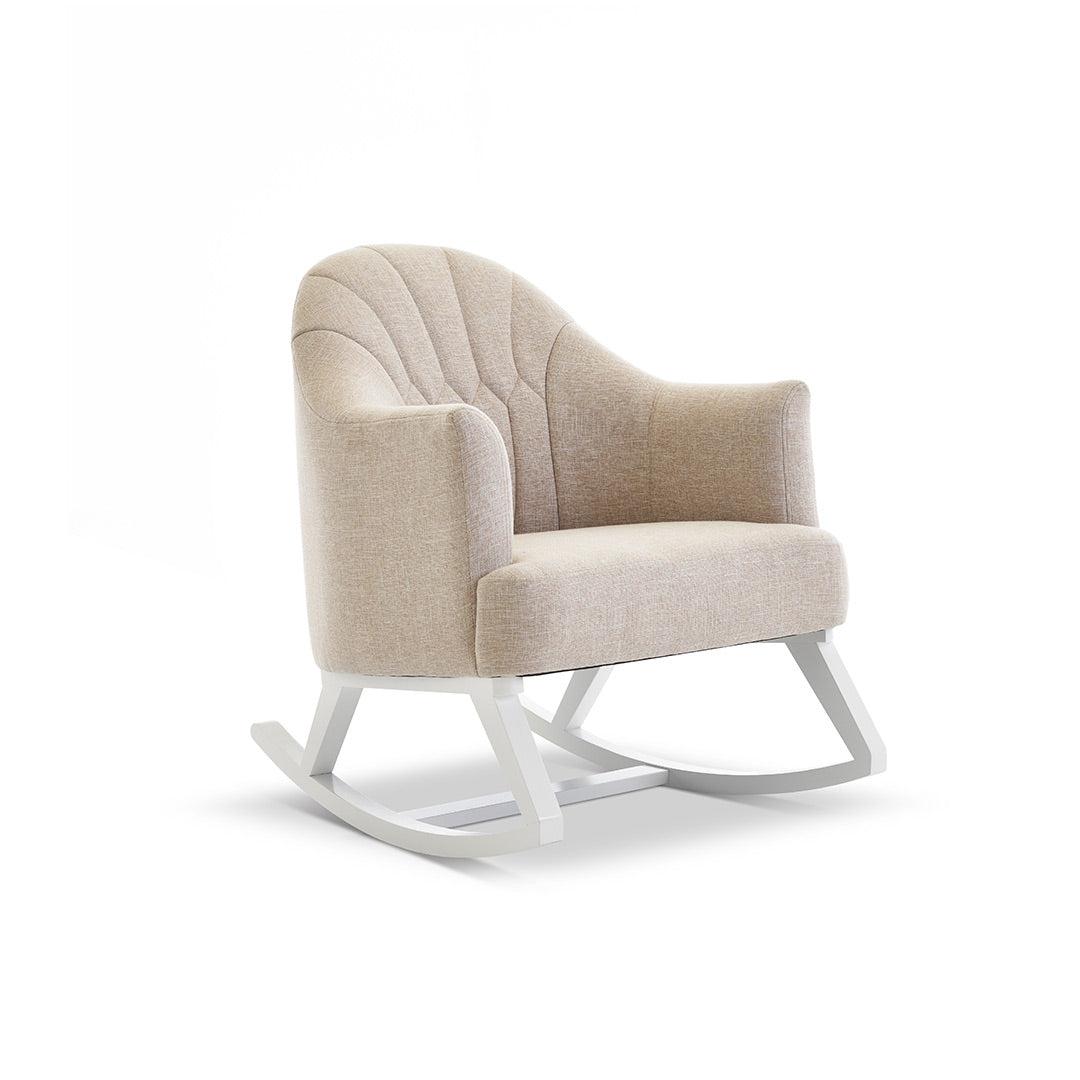  Obaby Round Back Rocking Chair - White + Oatmeal、mySite、merchandisen