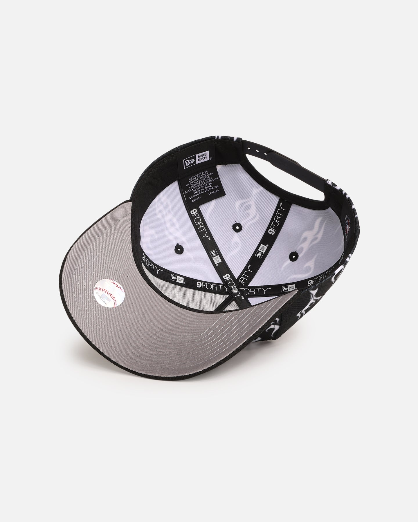 New Era Chicago White Sox 'Crown Flames' 9OFRTY A-Frame Snapback Black/White、mySite、zt4zffjzw