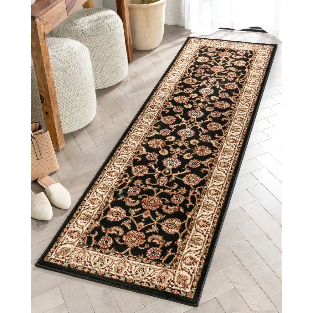 Sarouk Black Traditional Rug、mySite、gigharbornorthrealestate