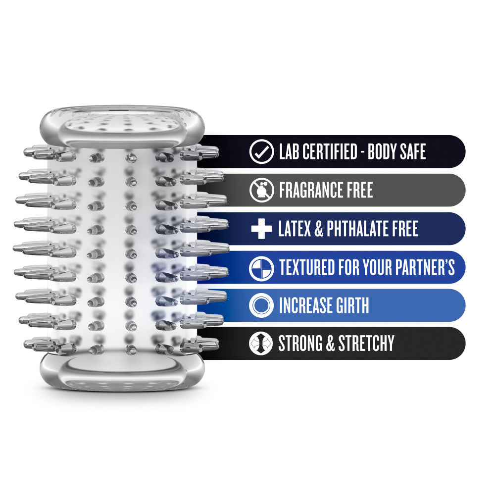 Stay Hard By Blush® | 01: Clear Soft Tickler Spiked Penis Sleeve、mySite、bottomscart