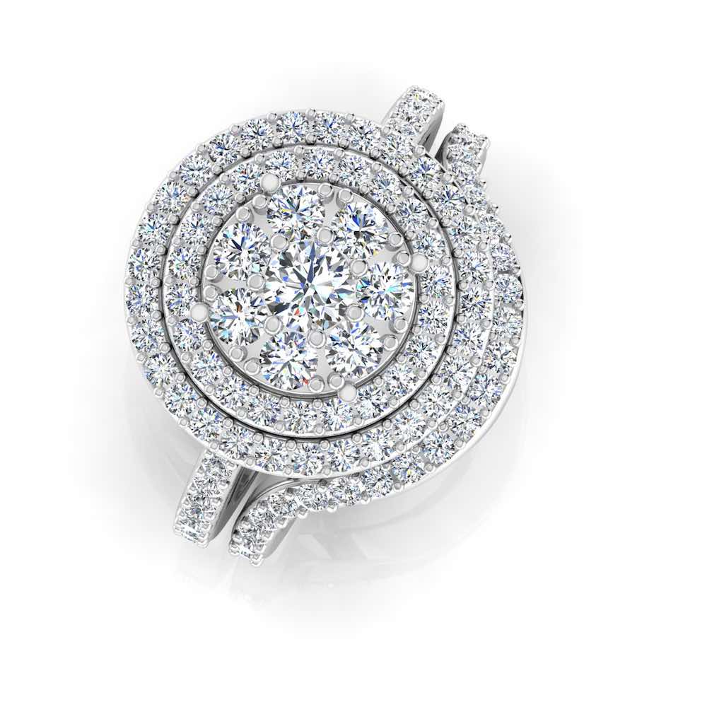 Dual Split Shank Moissanite Dome Engagement Ring、mySite、hinf8tx79