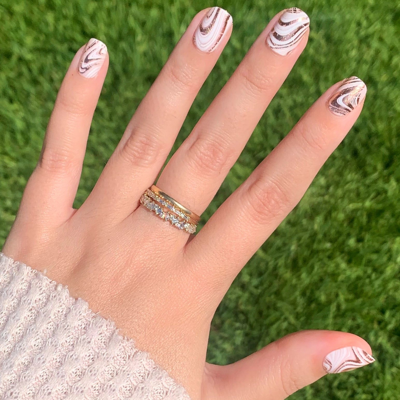 Marble Swirls | Squoval | Extra Short、mySite、solidvoid