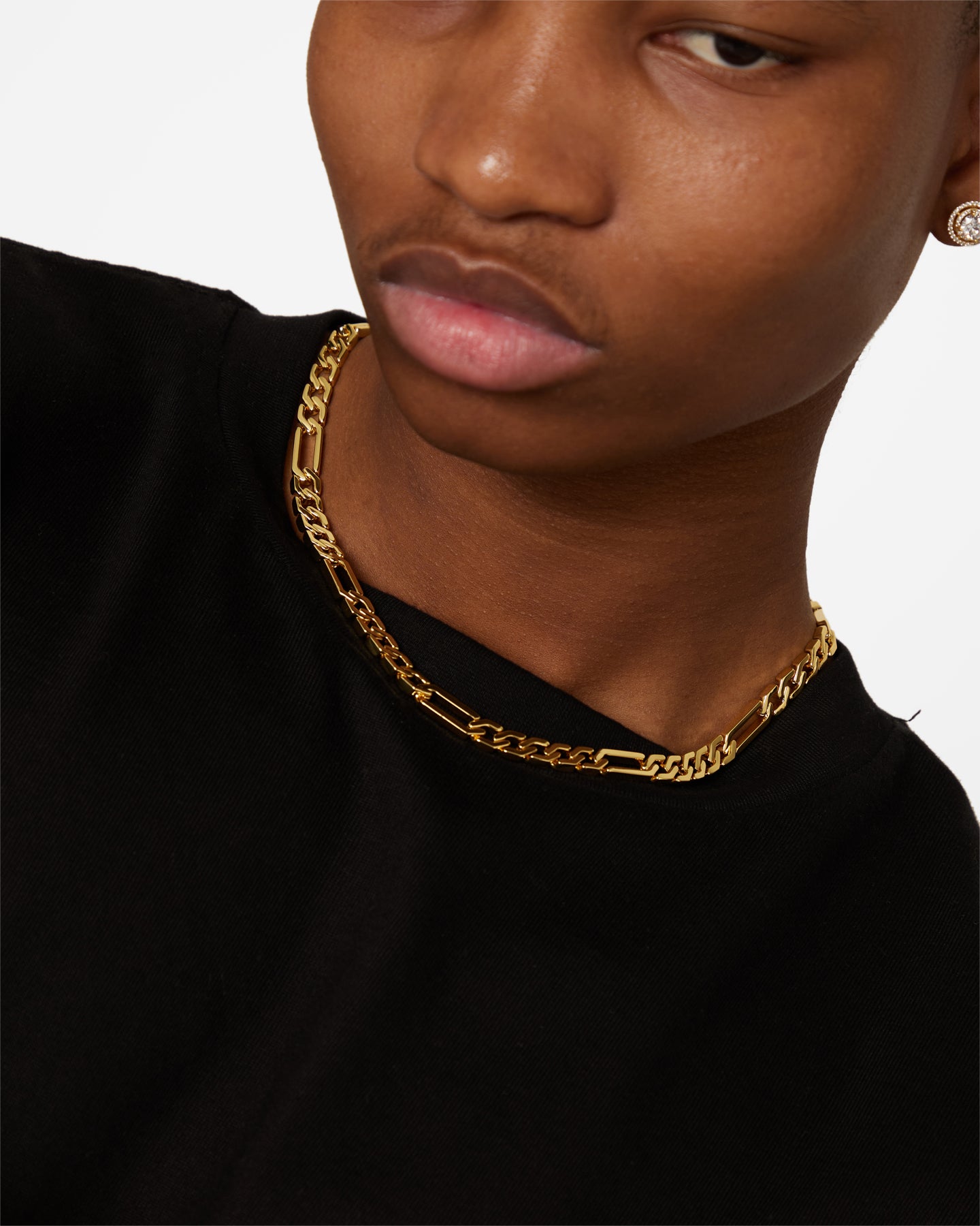 NXS Sharp Cut Figaro Chain Gold、mySite、zt4zffjzw