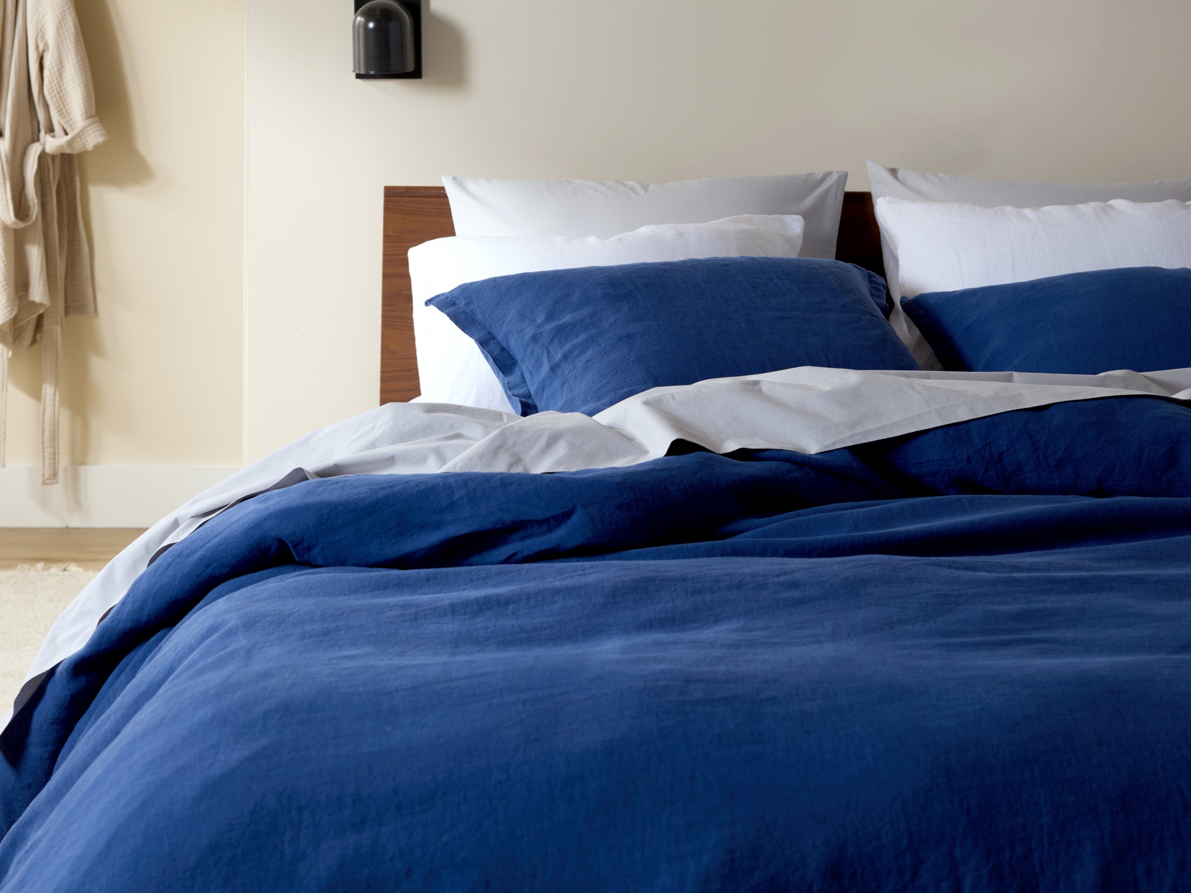  Linen Duvet Cover Set - Cobalt F/Q、mySite、sugarbowlscore