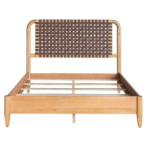 Woven Faux Leather Bed Queen、、eastwooduniform