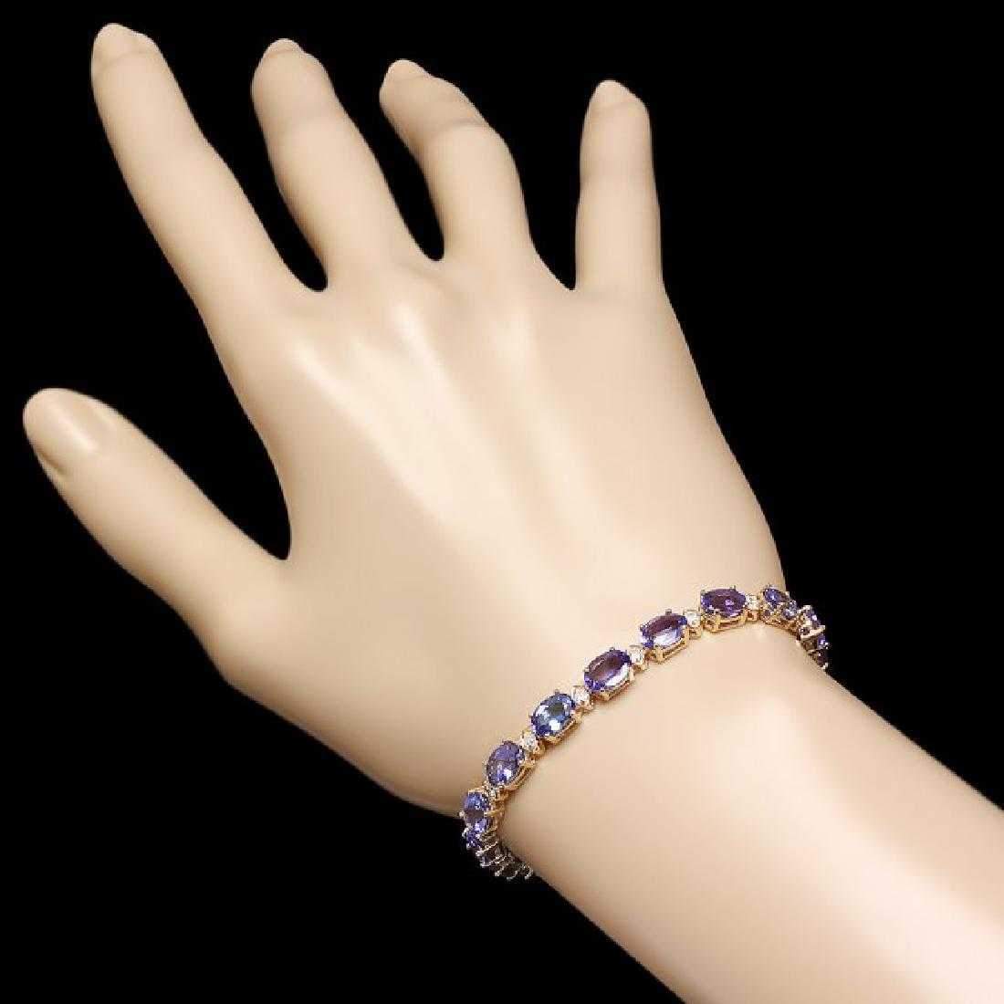 Tanzanite and Diamond Bracelets in 14K White or Yellow Gold, Stunning!、mySite、g9winljtr